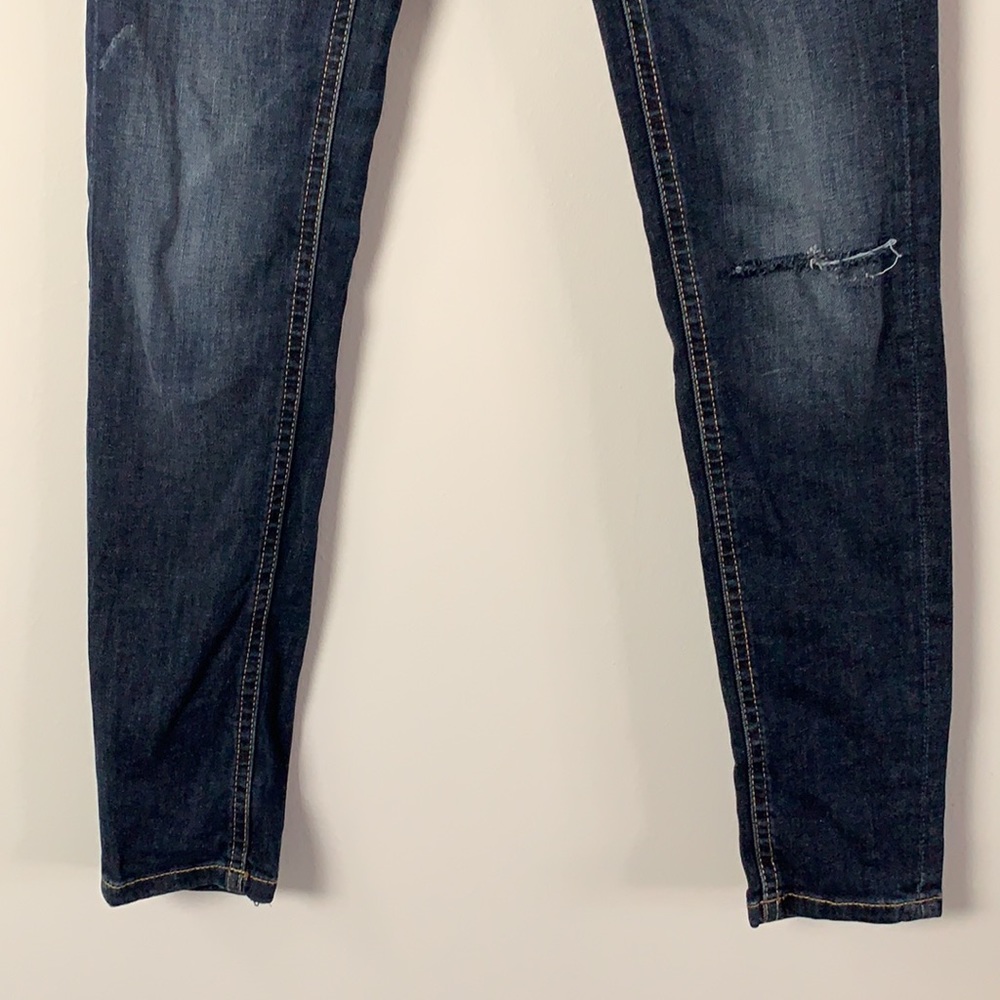 Z1975 Zara Basic Denim Skinny Jeans 2 Distressed - Picture 4 of 7
